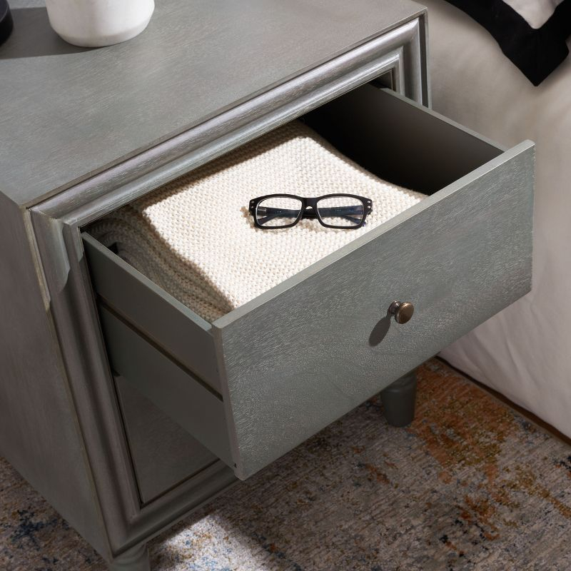 Blaise Nightstand With Storage - AMH6605 - Ash Grey - Safavieh Couture