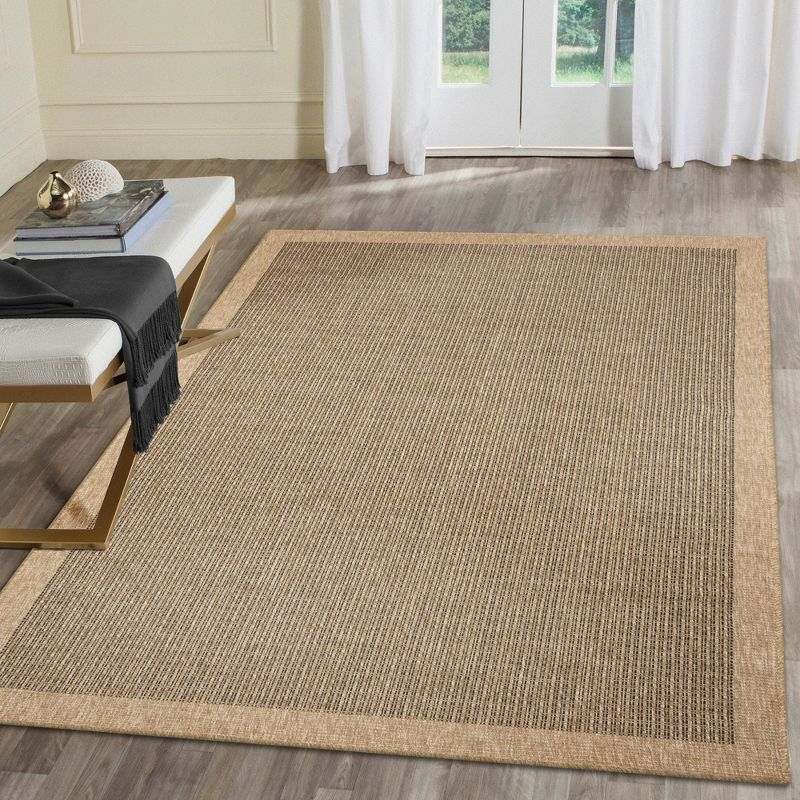 Liora Manne Sahara Texture Border Indoor/Outdoor Rug Natural 3'3" x 4'11"