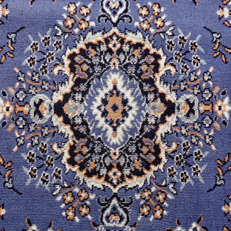 Home Dynamix Premium Sakarya Traditional Medallion Area Rug, Country Blue/Brown, 7'8"x10'7"