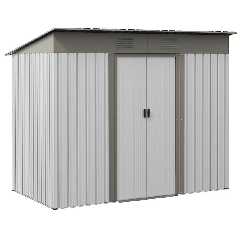 Outsunny Metal Lean-To Storage Shed