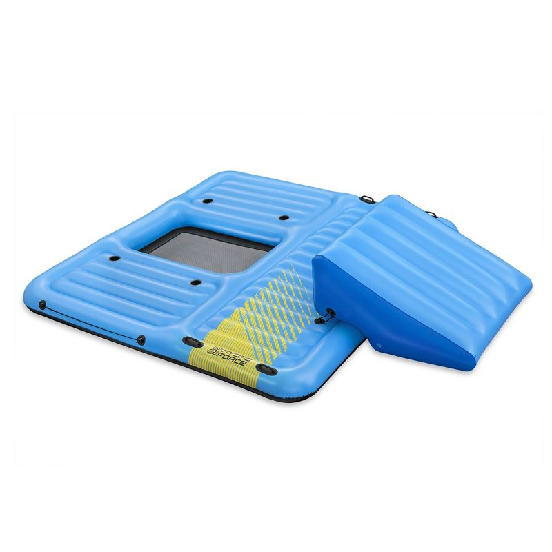 Bestway Hydro Force Detachable Summer Slide 5 Person Inflatable Activity Island with Cup Holders and Heavy Duty Handles for Easy Transport, Blue