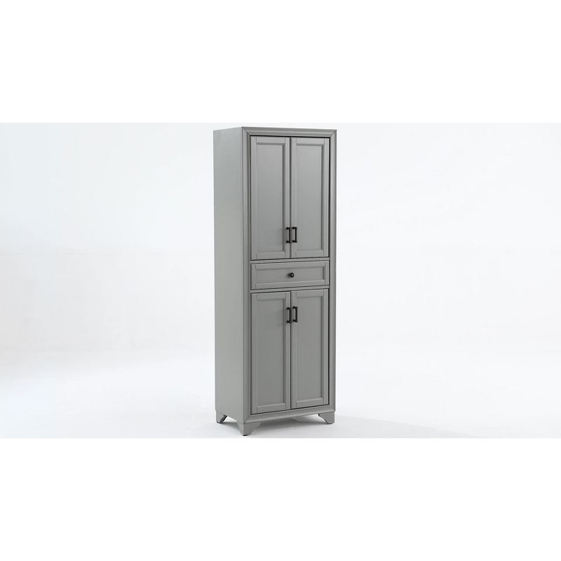 3pc Tara Sideboard and Bookcase Set Distressed Gray - Crosley