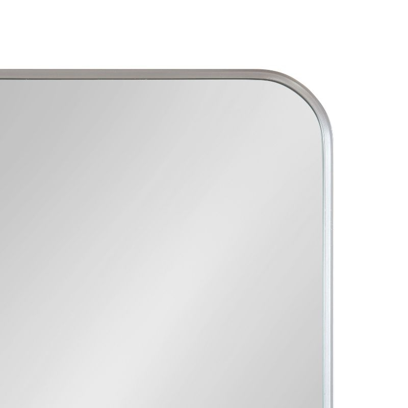 Kate and Laurel Zayda Radius Rectangle Framed Wall Mirror, 24x36, Silver