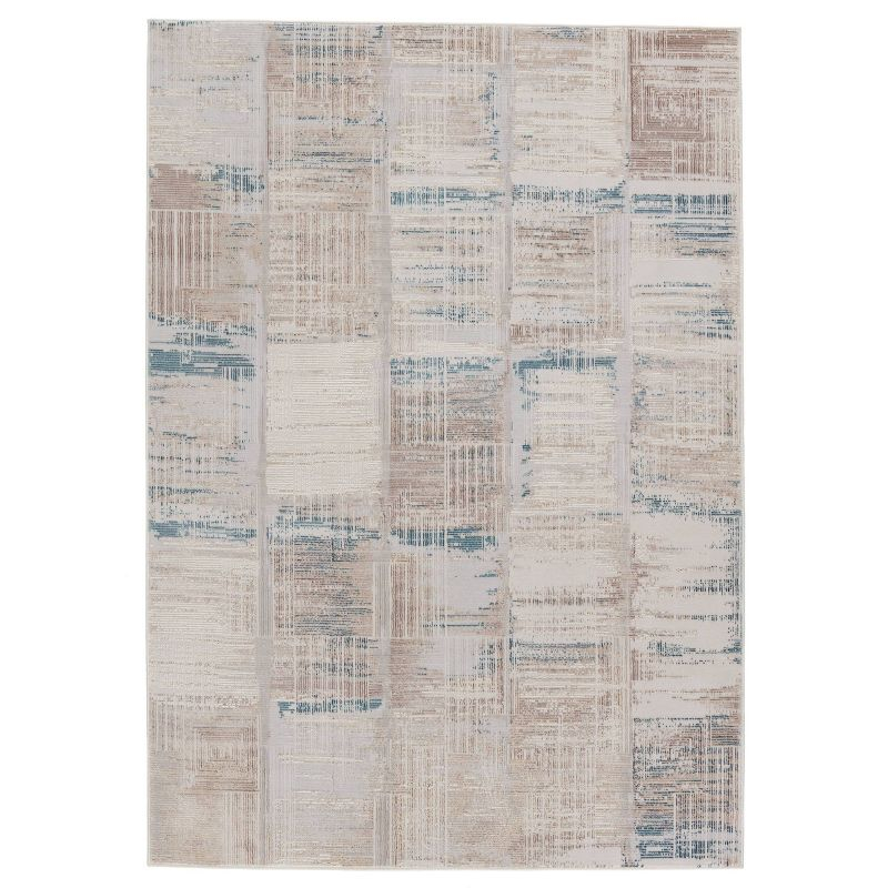 5'x8' Halvard Abstract Area Rug Ivory/Blue - Jaipur Living