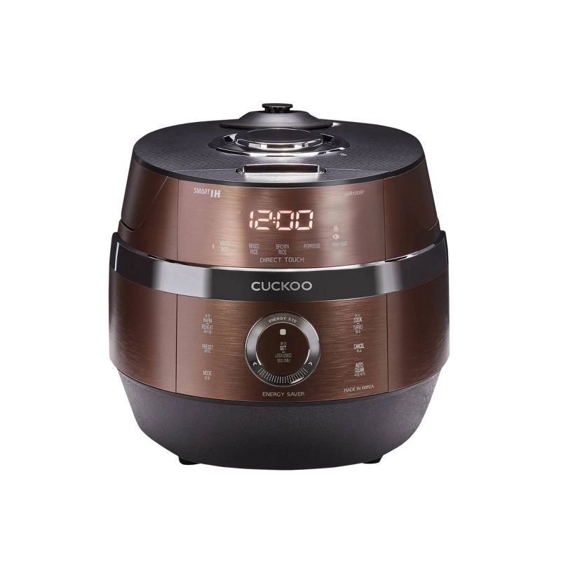 CUCKOO 10-Cup Induction Heating Pressure Rice Cooker and Warmer Bronze: 14 Settings, Automatic Keep Warm, Dishwasher-Safe Parts