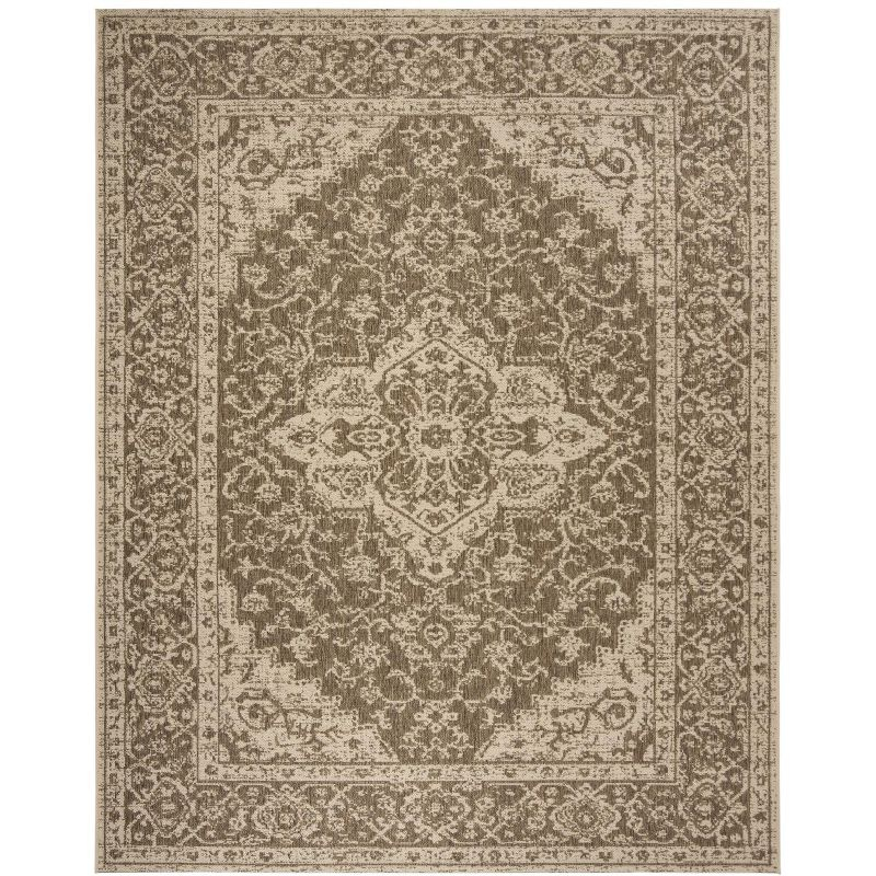 Beach House BHS137 Power Loomed Indoor/Outdoor Area Rug - Beige/Cream - 9'x12' - Safavieh