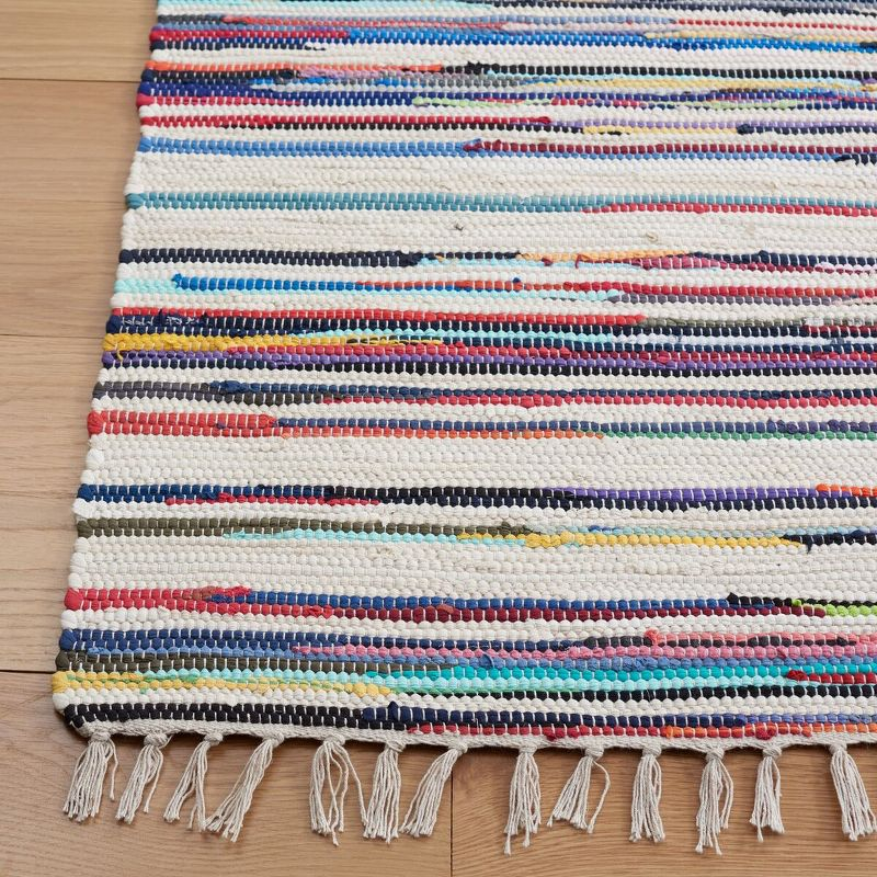 Rag Rug RAR126 Hand Woven Indoor Accent Rug - Ivory/Multi - 2'x3' - Safavieh.