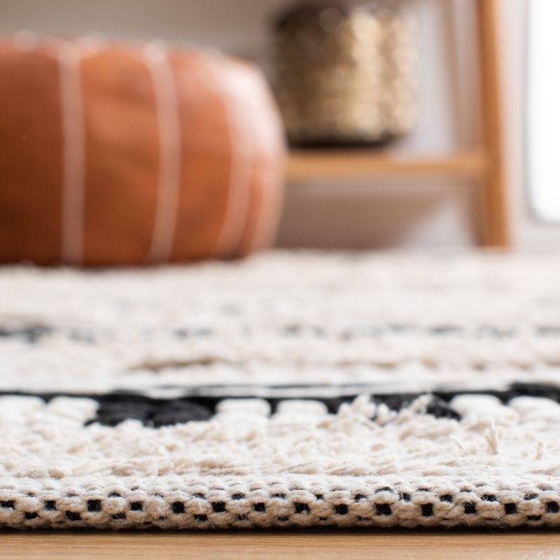 Natura NAT651 Hand Woven Area Rug - Beige/Black - 6'x6' - Safavieh.