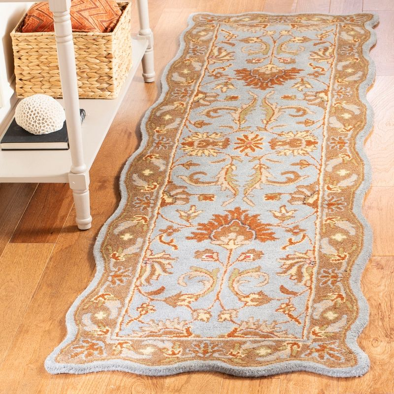 Heritage HG822 Handmade Accent Rug - 2'3"x4' - Blue/Beige - Safavieh