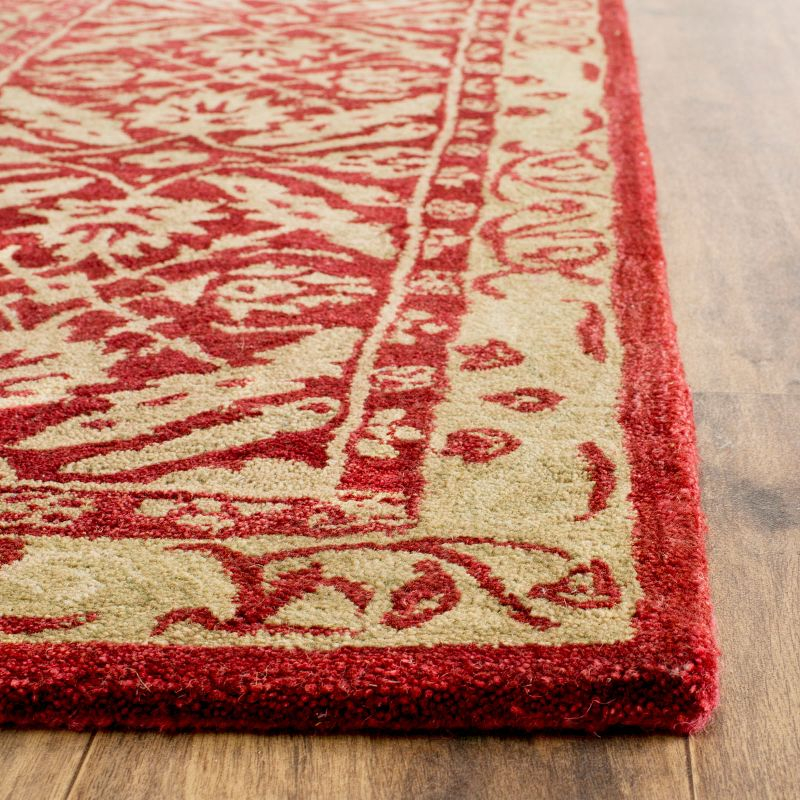 Anatolia AN583 Hand Tufted Indoor Runner Rug - Red/Ivory - 2'3"x8' - Safavieh