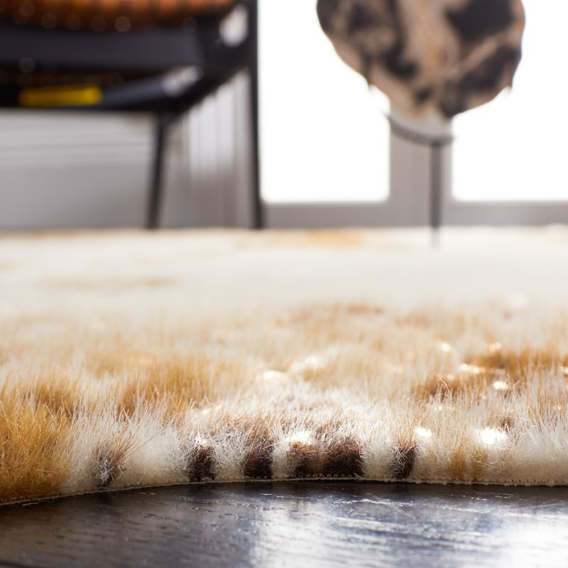 Faux Cowhide FCH207 Power Loomed Indoor Area Rug - Beige/Dark Brown - 6'x8' - Safavieh