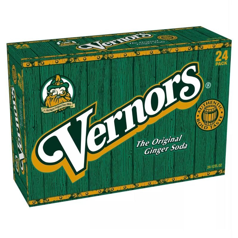 Vernors Ginger Ale Soda - 12 Fl Oz Can (Pack of 24)