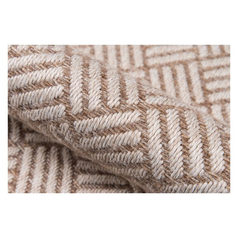 5'x7'6" Geometric Loomed Area Rug Tan - Momeni: Contemporary Indoor/Outdoor Low Pile, Machine Made, Polypropylene