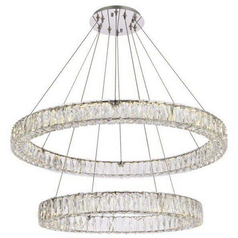 Elegant Lighting Monroe 2 - Light Chandelier in  Chrome