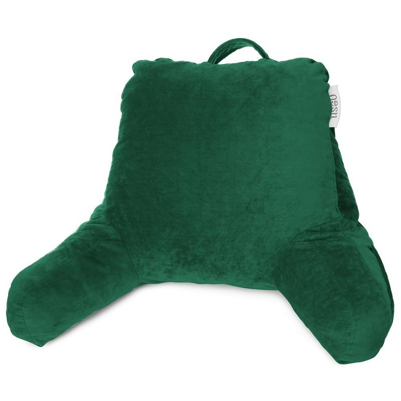 Nestl Memory Foam Reading Pillow for Kids, Small Reading & Bed Rest Pillow, Hunter green Back Pillow with Pockets