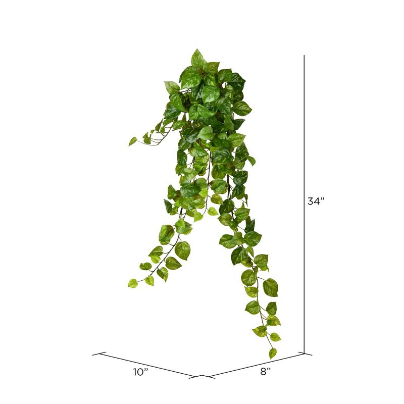 Vickerman 34" Artificial Pothos Hanging Bush.