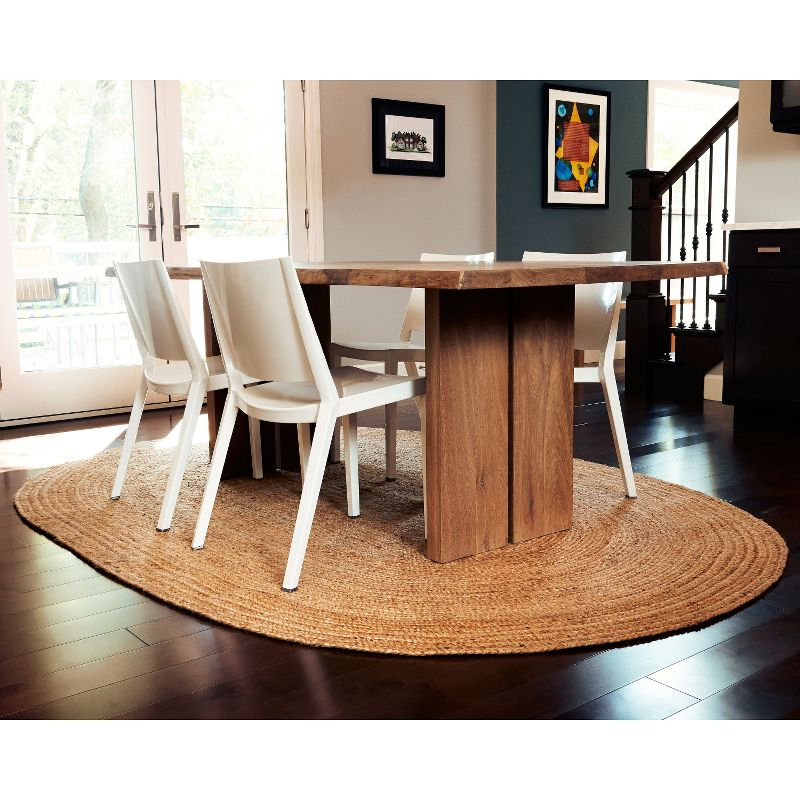 6'X9' Solid Area Rug Natural - Anji Mountain