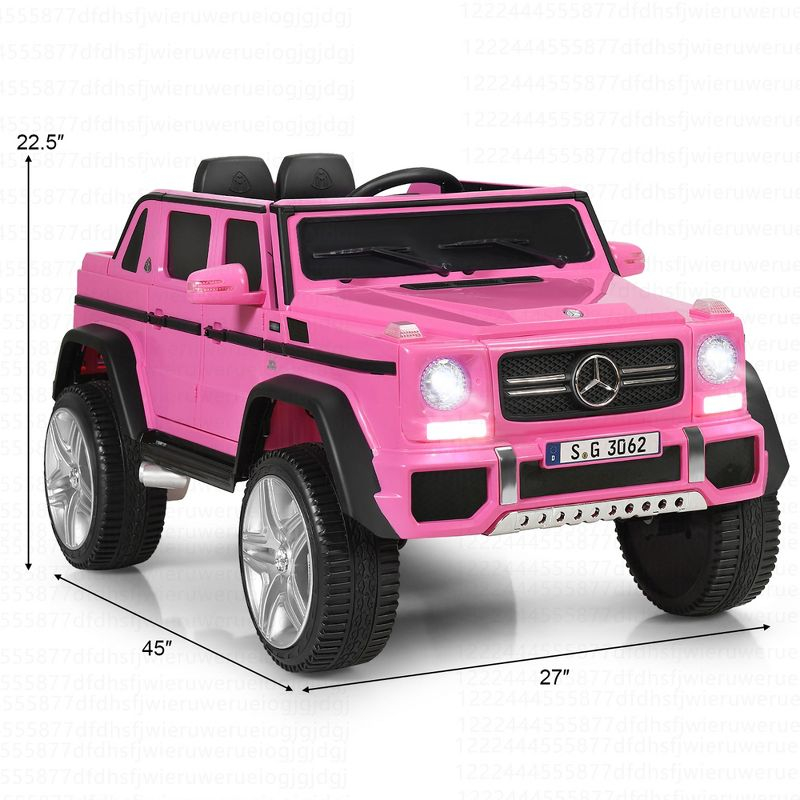 Costway Mercedes Benz 12V Electric Kids Ride On Car RC Remote Control W/Trunk Pink