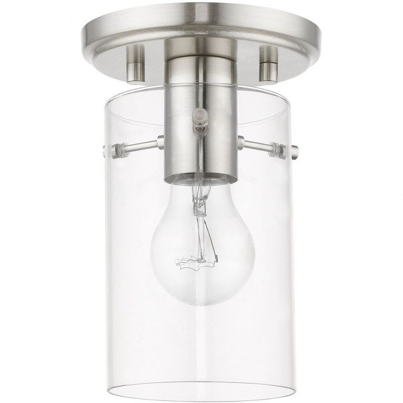 Livex Lighting Munich 1 - Light Flush Mount in  Brushed Nickel
