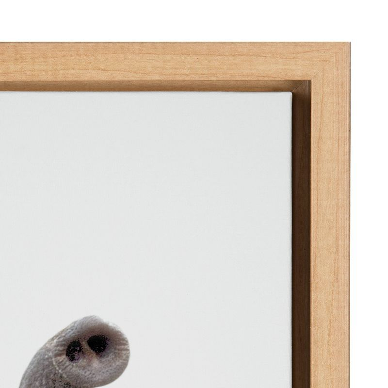 18" x 24" Sylvie Young Elephant Framed Canvas by Amy Peterson Natural: Wall Display, Art by Kate & Laurel All Things Decor