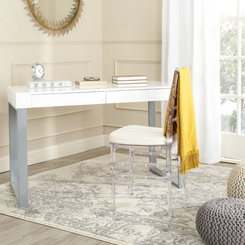 Barton Desk - FOX2206 - White/Grey - Safavieh Couture