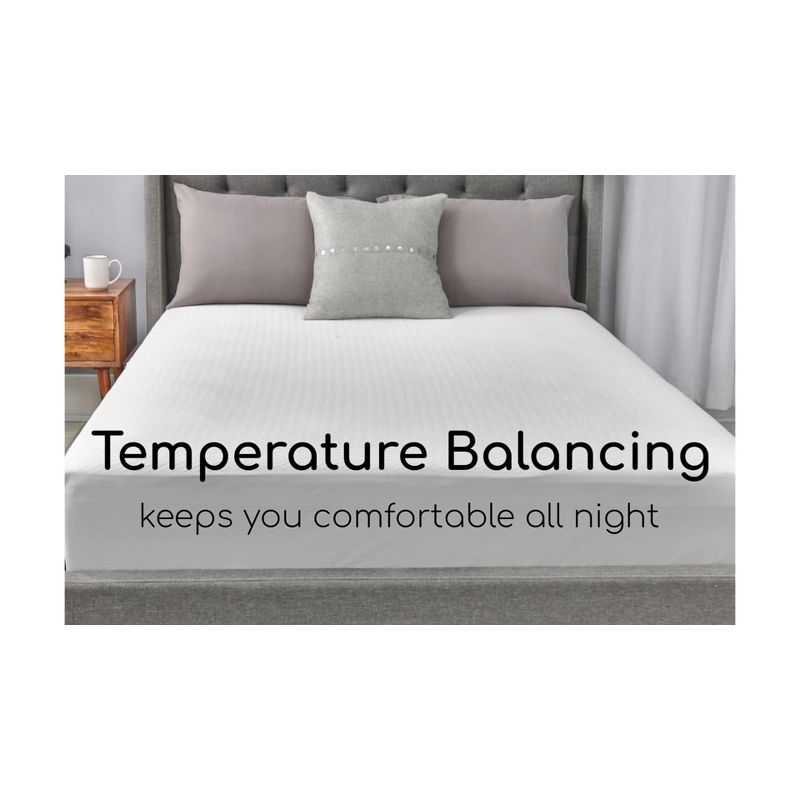 Allerease Full Perfect Protection Quilted Luxury Waterproof Machine Washable Fitted Mattress Protector: Polyester, OEKO-TEX Certified