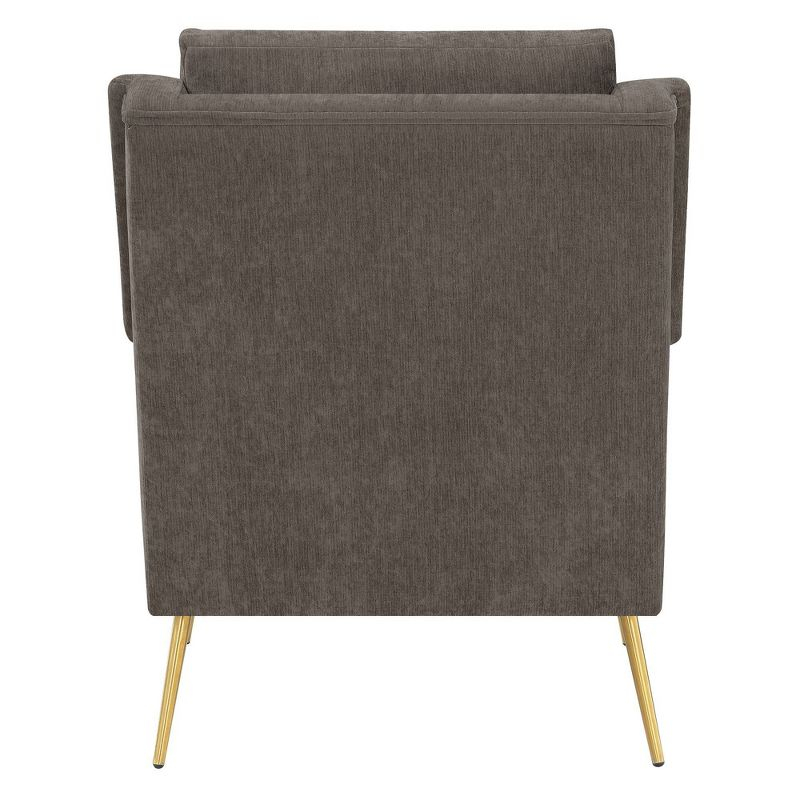 Lincoln Accent Chair Cocha Mocha - Picket House Furnishings: Gold Legs, Mid-Century, Foam Filled Comfort