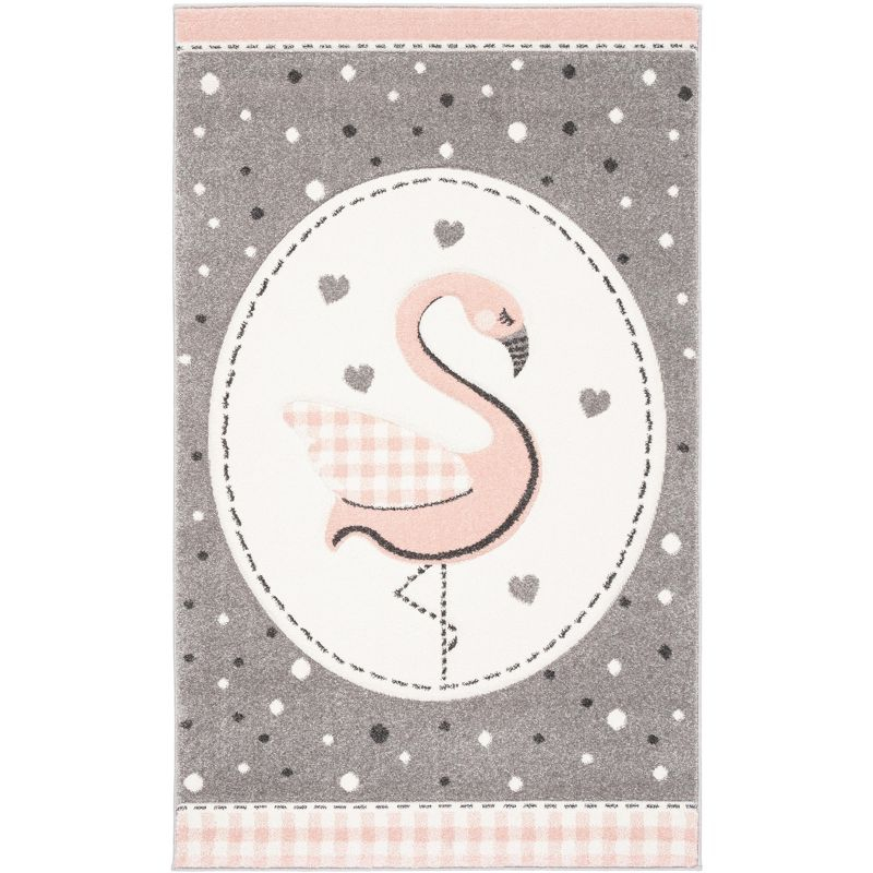 Carousel Kids CRK154 Power Loomed Area Rug - Pink/Ivory - 3'3"x5'3" - Safavieh.