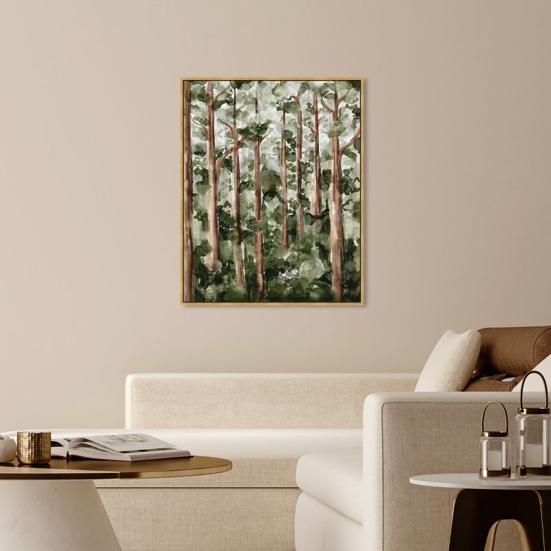 Art Remedy Wildy Forest Landscape Wall Art, 36" x 45", Gold Frame