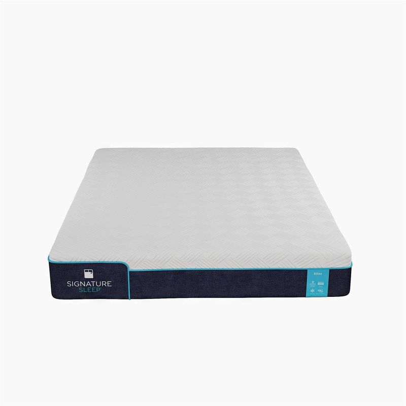 Signature Sleep Bliss 8" Charcoal Cool Gel Memory Foam Mattress Queen