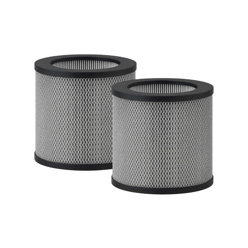 Nispira 3-in-1 True HEPA Activated Carbon Filter Replacement For Bissell MYair Personal Air Purifier 2780A 2780 27809, 2 Packs