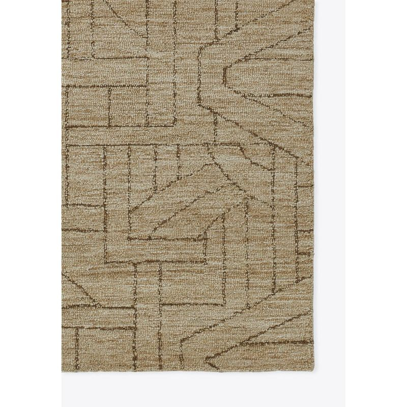 Momeni 2'3"x8' Teppe Rowan Handtufted Runner Rug Natural: Wool, Geometric Pattern, Low Pile, Indoor Use, Handmade