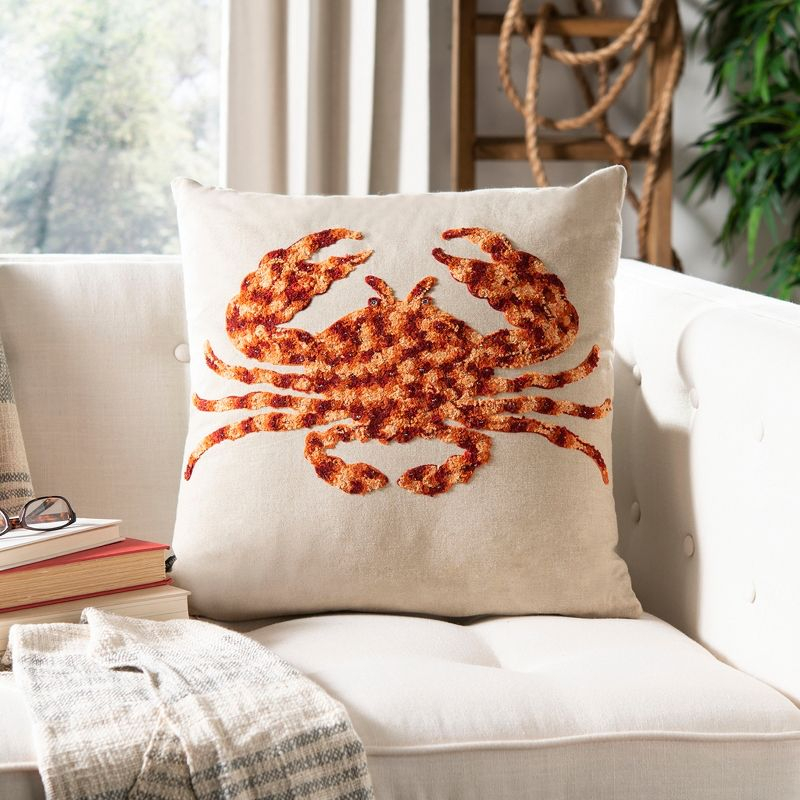Safavieh Lilia Embroidered Cotton Throw Pillow