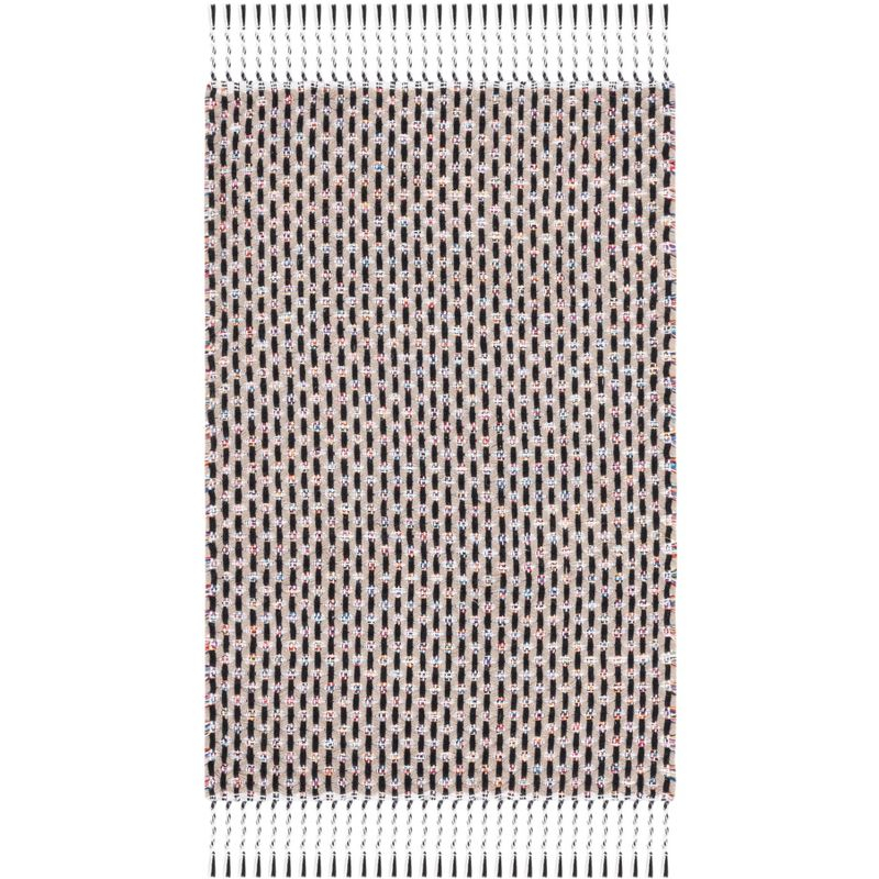 Montauk MTK475 Power Loomed Accent Rug - Beige/Black - 2'x3' - Safavieh.