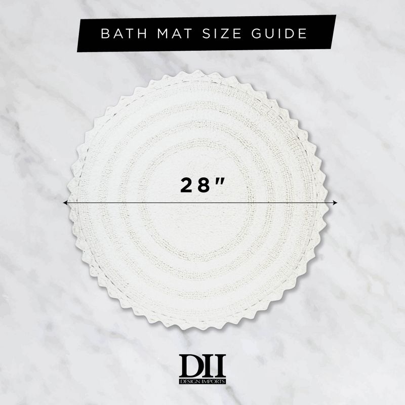 Design Imports Yellow Round Crochet Bath Mat