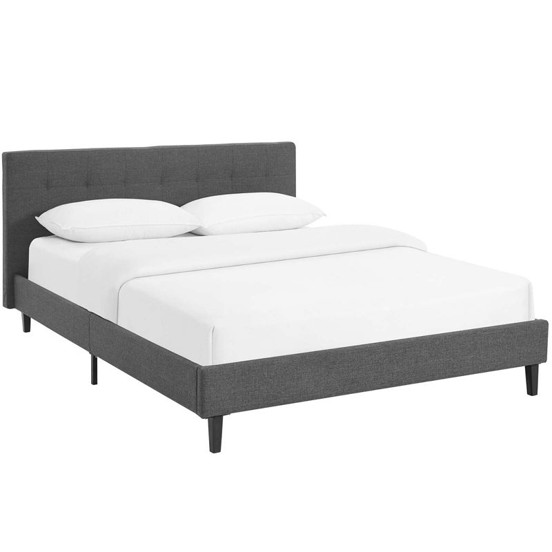 Modway Linnea Queen Fabric Bed - Grey