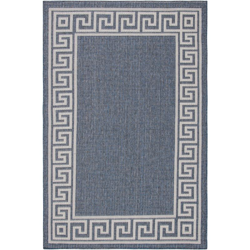 Bermuda BMU820 Power Loomed Indoor/Outdoor Area Rug - Dark Blue/Ivory - 6'7"x9'2" - Safavieh.