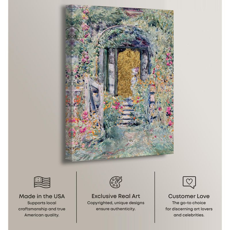 Art Remedy Golden Door Garden Impresionism Landscape Wall Art, 16" x 24", Gallery Wrapped