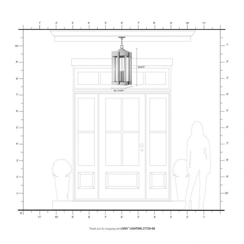 Livex Lighting Lexington 4 - Light Pendant in  Natural Brass