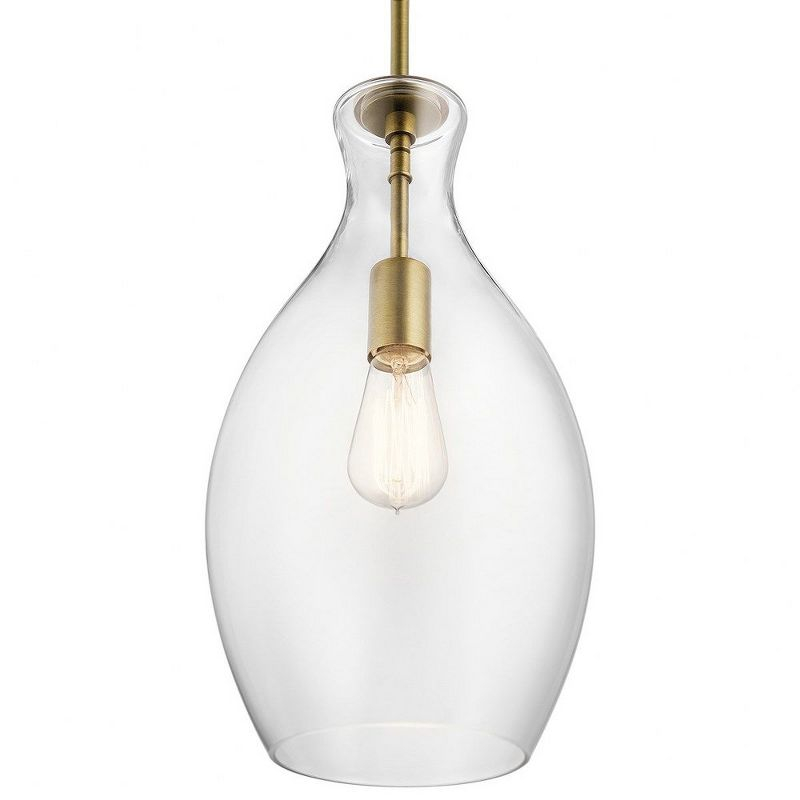 Kichler Lighting Everly 1 - Light Pendant in  Natural Brass