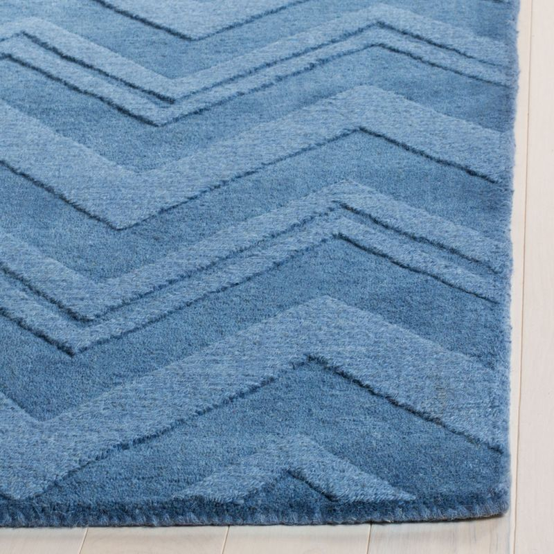 Impressions IM398 Hand Loomed Area Rug - Blue - 6'x6' - Safavieh.