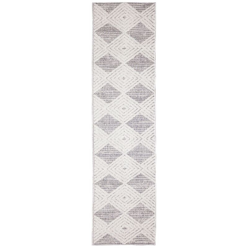 Liora Manne Dunes Modern Diamond Indoor/Outdoor Rug Silver 1'11" x 4'11"