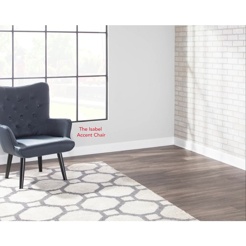 LumiSource Avery Mid Century Modern Desk Walnut : Tempered Glass Top, Wood & Metal Frame, All Purpose Drawer