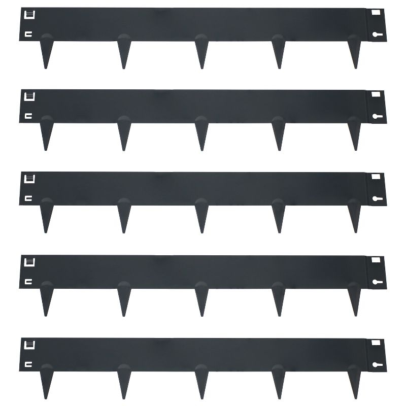 Sunnydaze Outdoor Lawn and Garden Heavy-Duty Steel Metal Flexible Landscape Edging Borders - 16' - Gray - 5pk