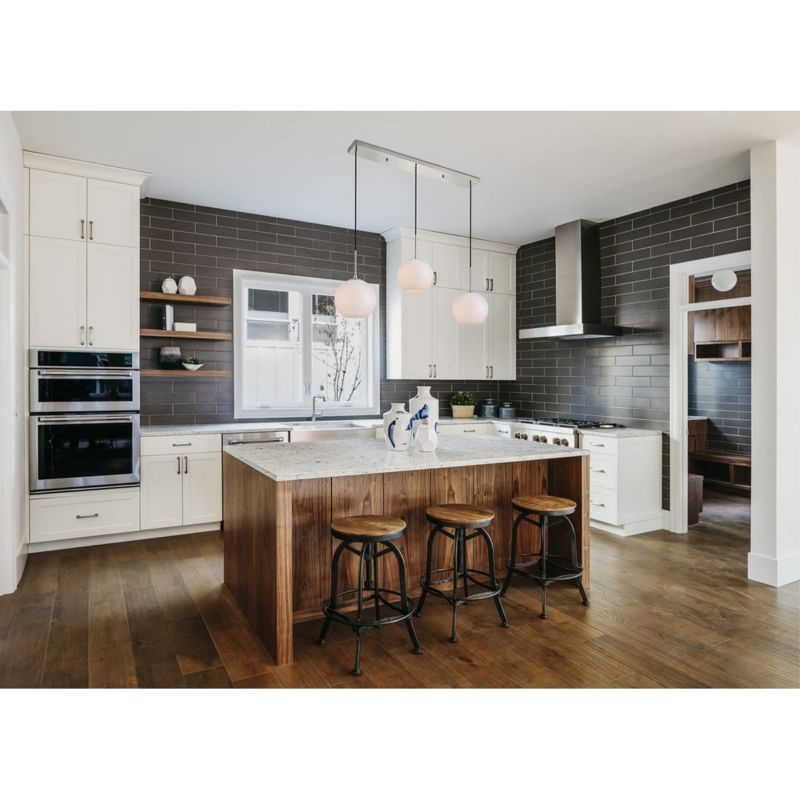 Elegant Lighting Baxter 3 Lights Chrome Pendant With Frosted White Glass