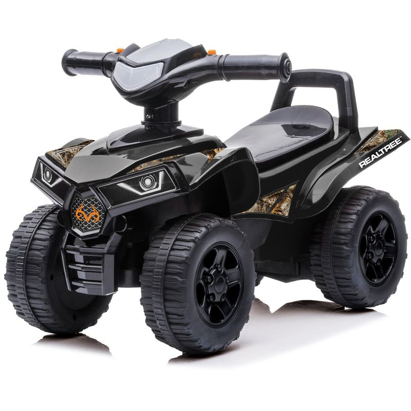 RealTree: Quad Push Car - Black - Foot-To-Floor Ride-On Toy,12mo+