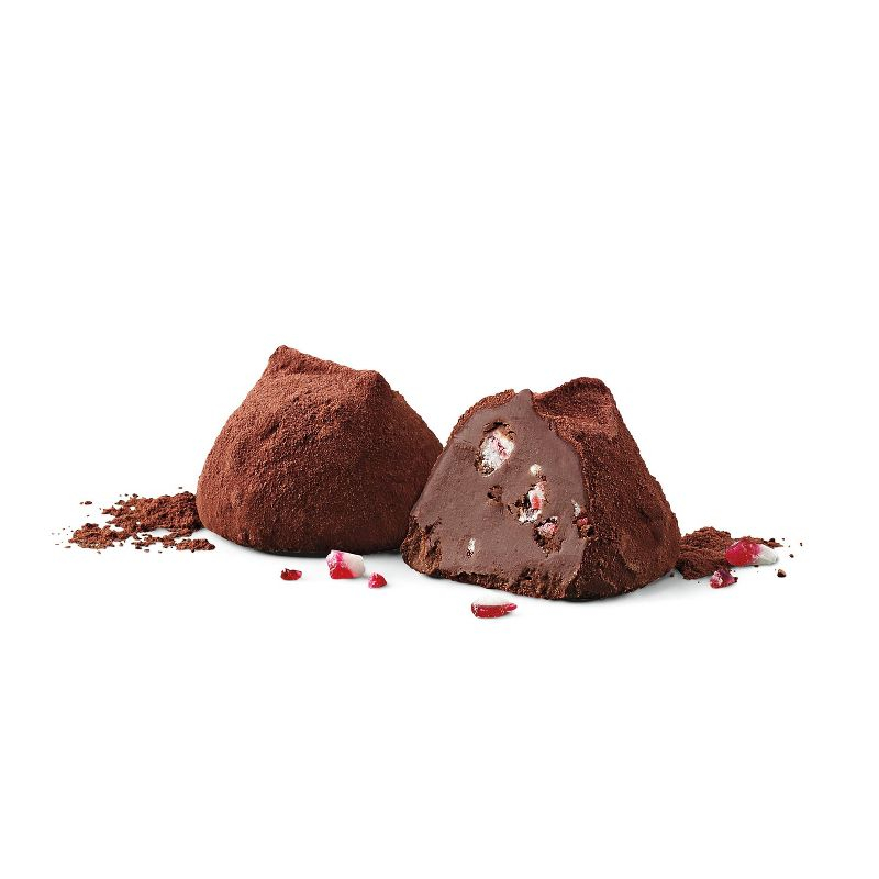 Christmas Peppermint with Candy Cane Pieces Cocoa Dusted Truffles - 5.3oz/12ct - Favorite Day™