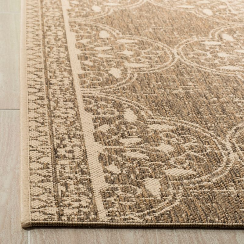 Linden LND174 Power Loomed Area Rug - Cream/Beige - 6'7"x6'7" - Safavieh