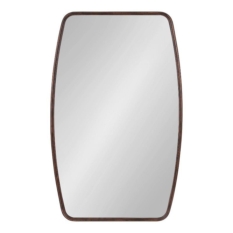Kate & Laurel All Things Decor 20" x 32" Caskill Irregular Wall Mirror Bronze: Antique-Inspired, Elegant Vanity, No Assembly Required