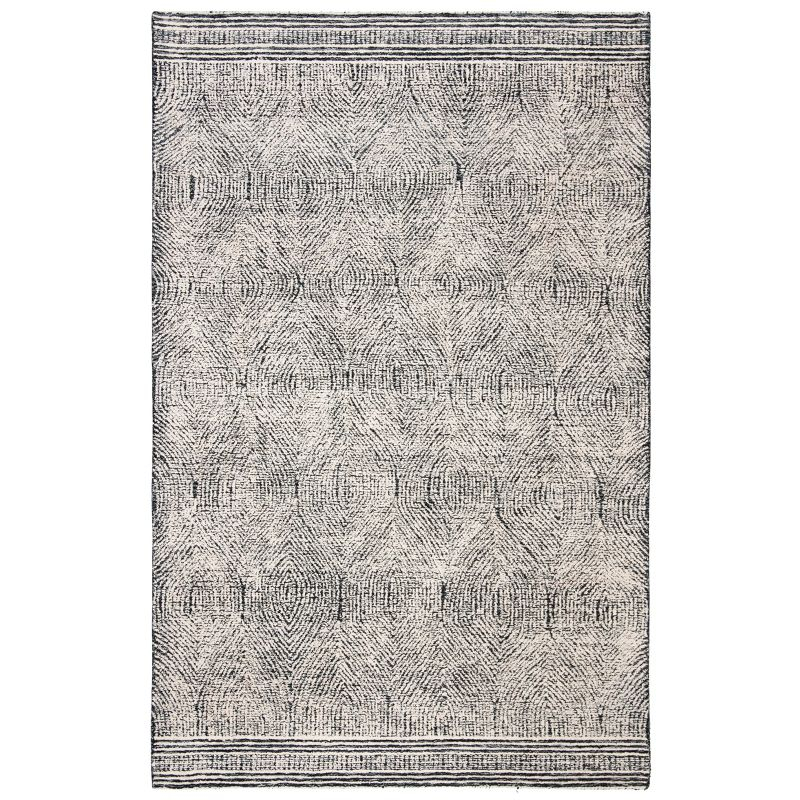 Abstract ABT340 Handmade Indoor Area Rug - Ivory/Chocolate - 8'x10' - Safavieh